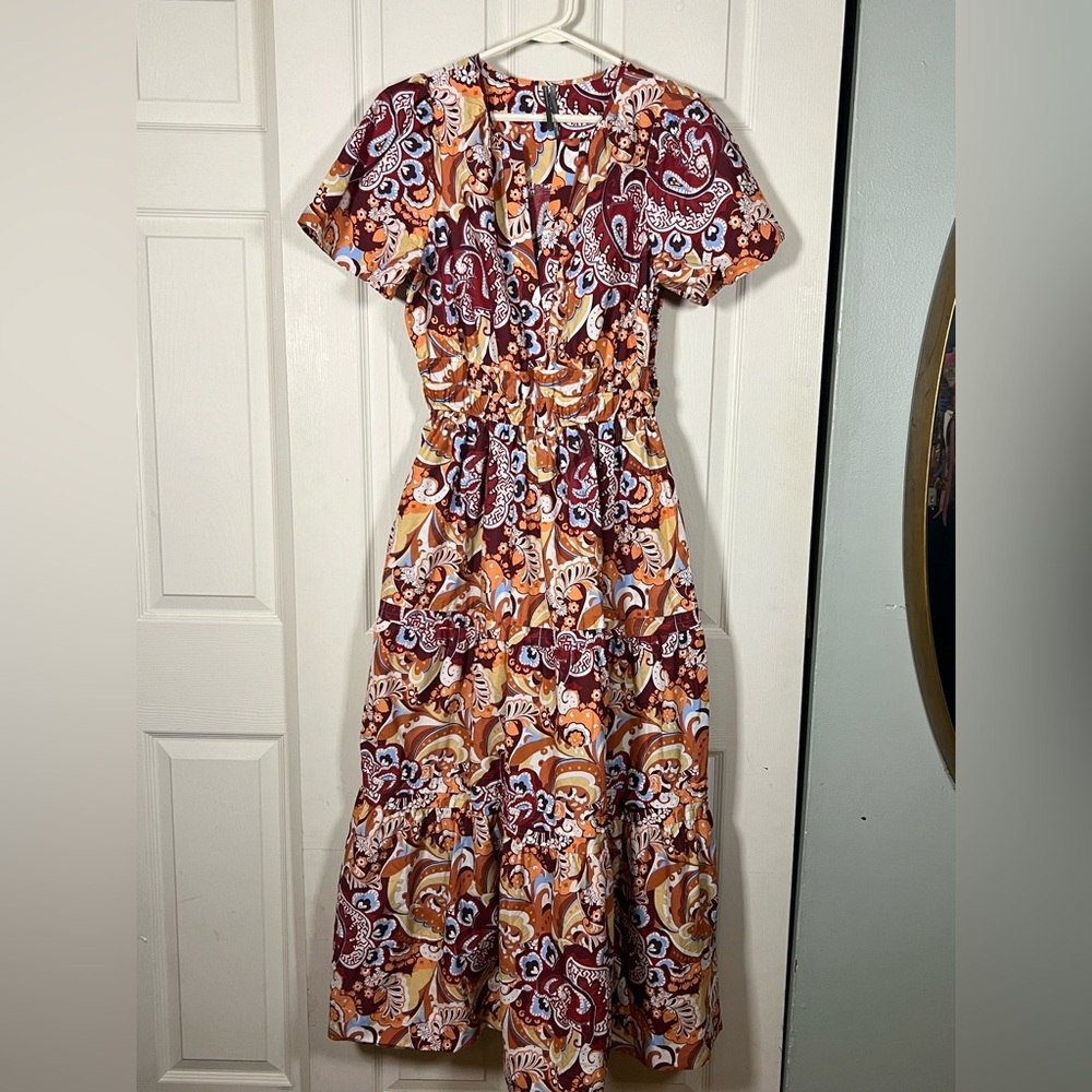 Anthropologie The Somerset Maxi Dress in Bronze motif. - Picture 2 of 5